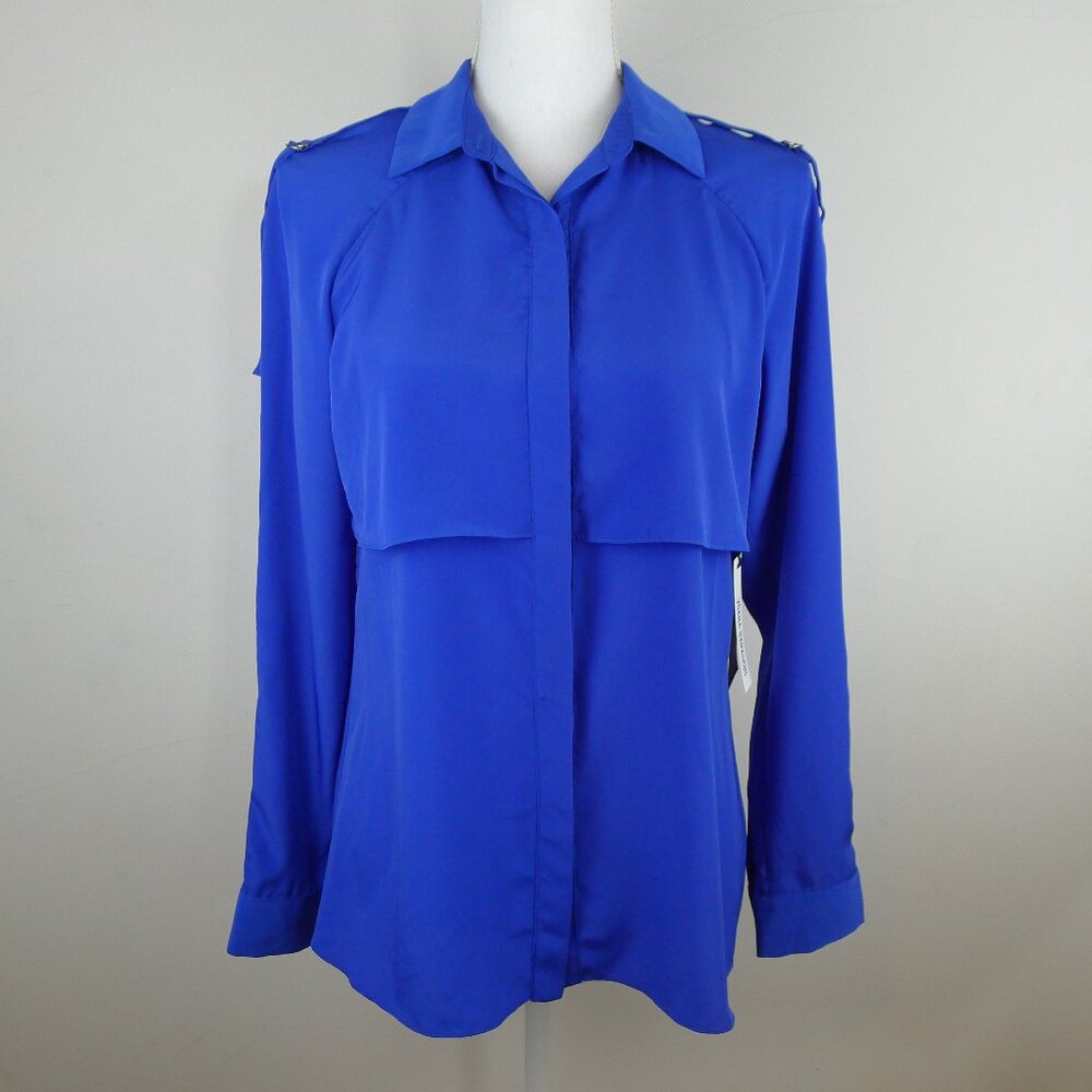 Yoana Baraschi Wonder Woman Trench Blouse Sapphire Blue Size S